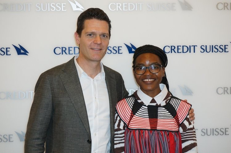 Anna Tomas with her Credit Suisse Mentor, Daniel Gasser.