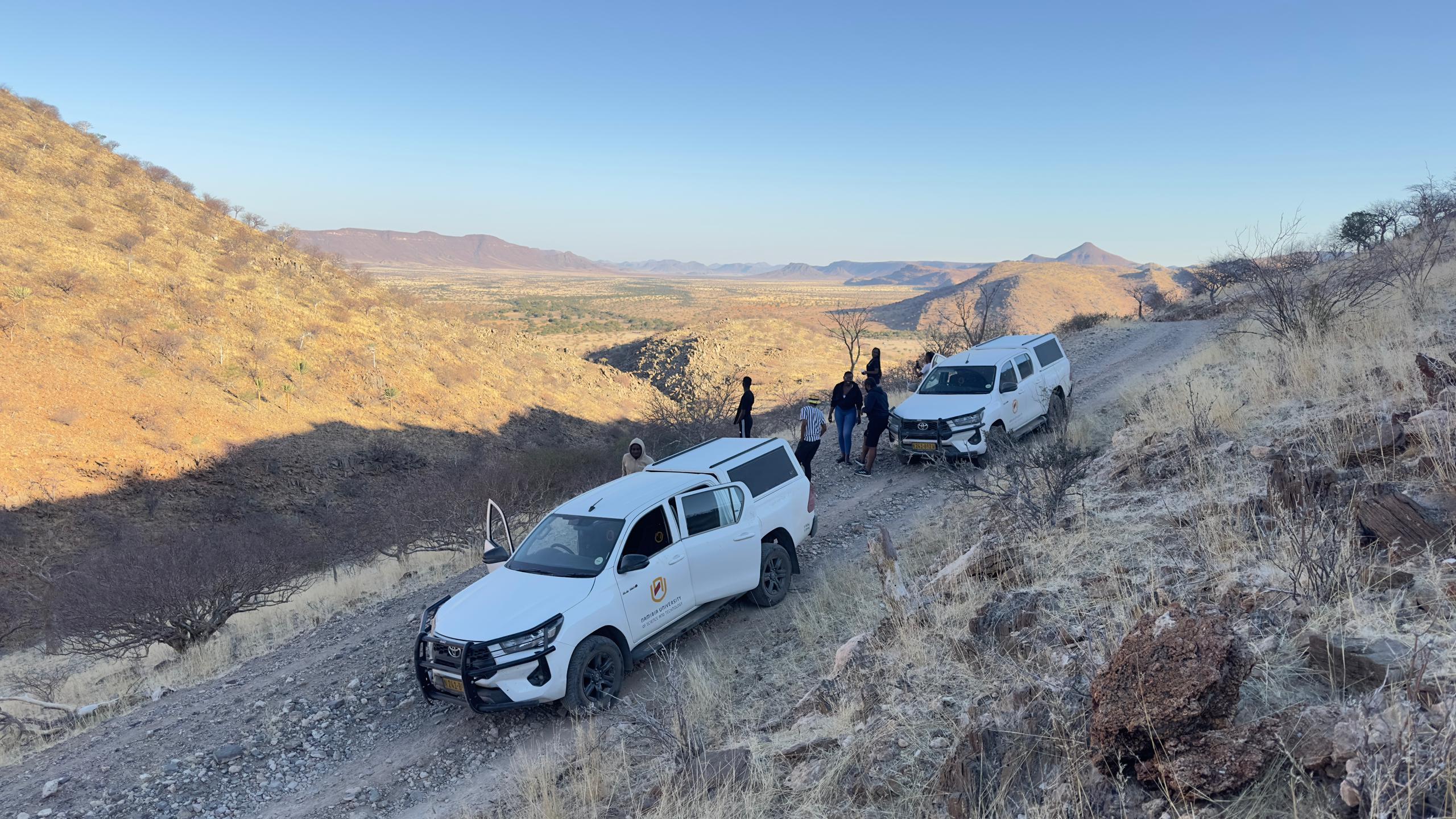 NUST cars in mountains