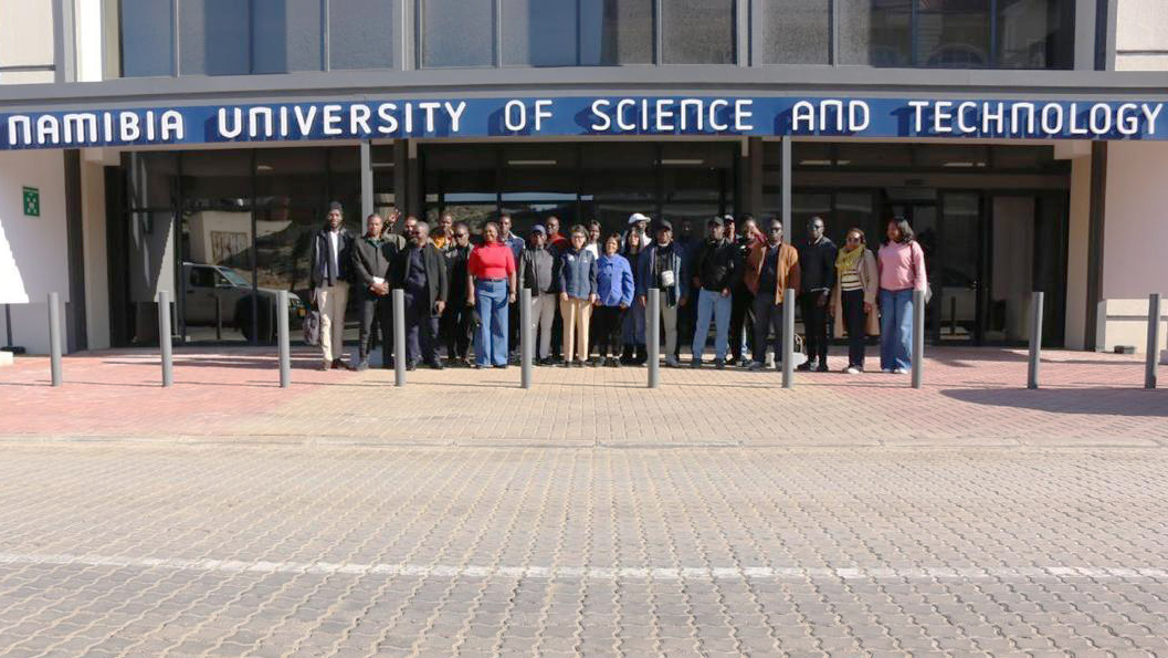 group photo of delegation at luderitz campus
