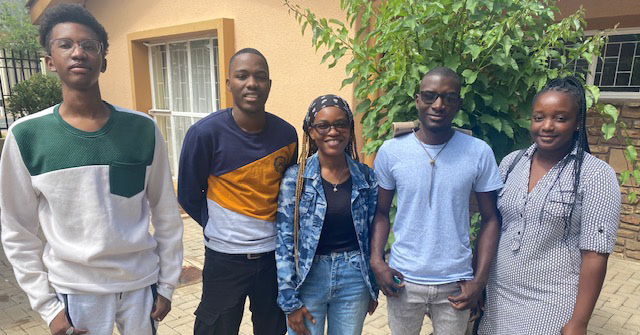 From left to right: Sakaria Nghivafe, Dawid Amutenya, Anna Tomas, Martin Nambahu and Faith Hungwe.