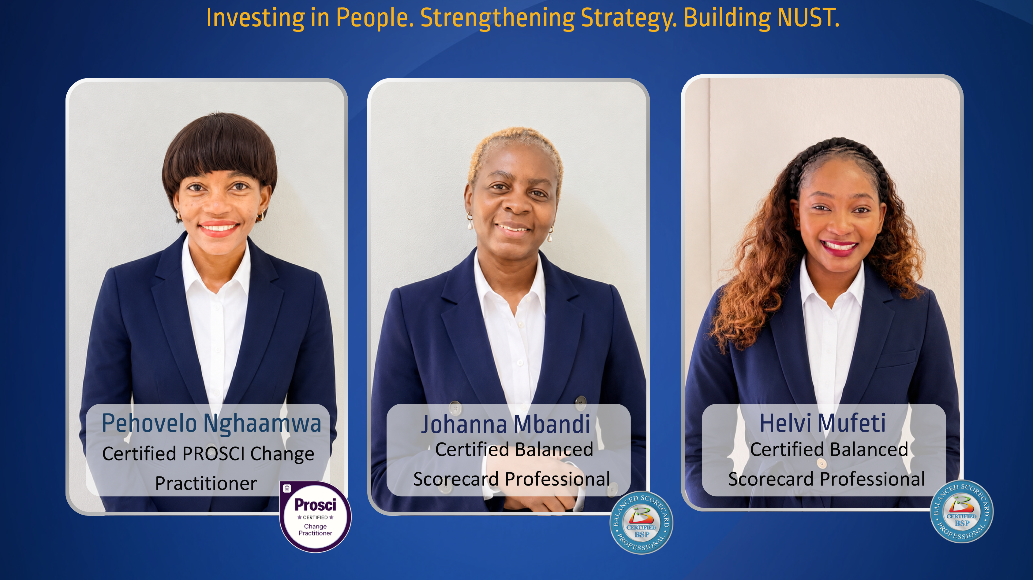 Pehovelo Nghaamwa, Johanna Mbandi and Helvi Mufeti