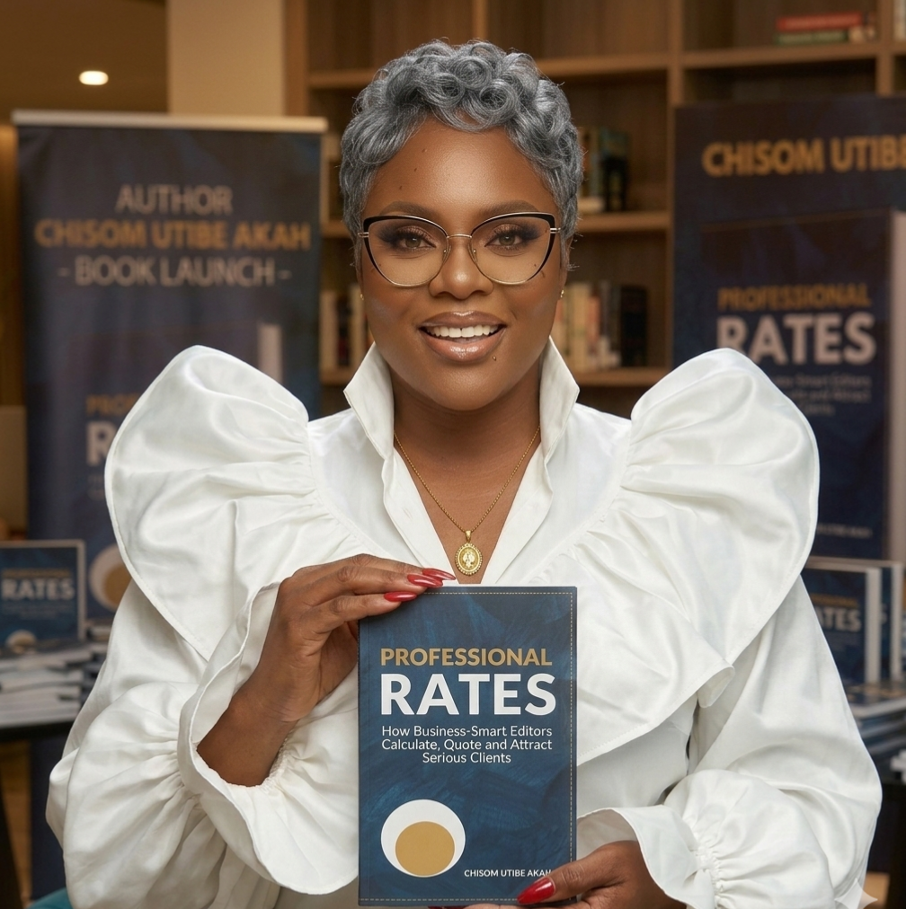 Chisom Utibe Akah with her book