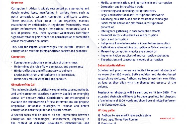 Call for Papers/Abstracts Anti-Corruption Methods and Practices in the 21st Century and Beyond: African Perspectives
