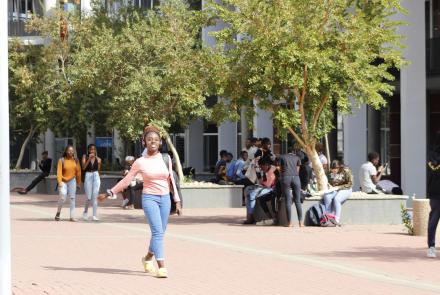 Students on NUST Windhoek Lower Campus